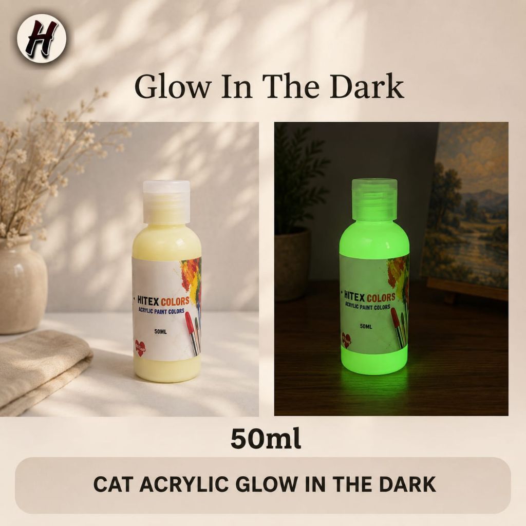Cat Glow In The Dark 50ml / Cat Akrilik Glow In The Dark 50ml / Cat Acrylic Glow In The Dark 50ml