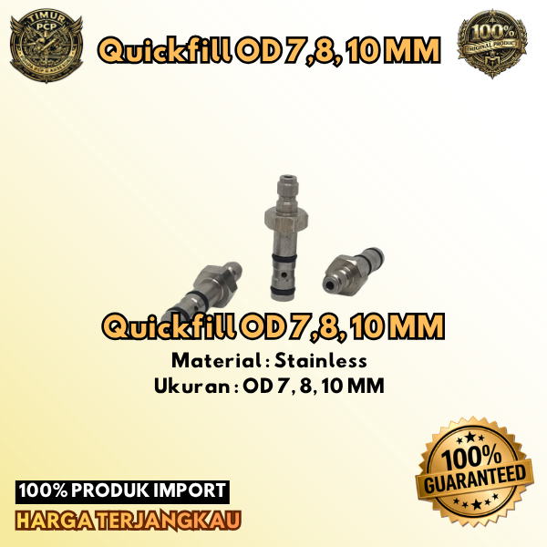 Mini Kupler Quickfill 10 MM | Kupler Quick Fill PCP | Kupler PCP | Quickfill PCP 10 MM