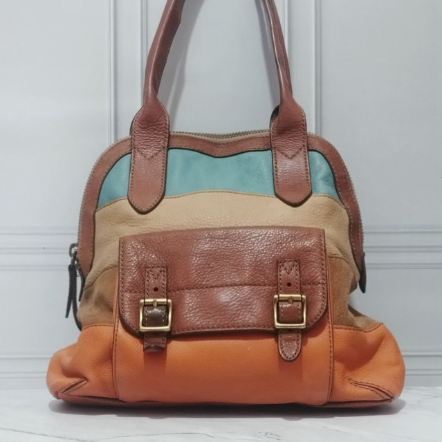 Preloved Maddox satchel patchwork leather
