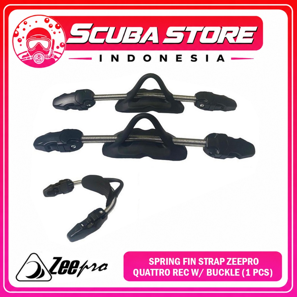 Spare Part Spring Fin Strap Zeepro Quattro Power with Buckle 1pcs Sparepart Kaki Katak Sepatu Selam 