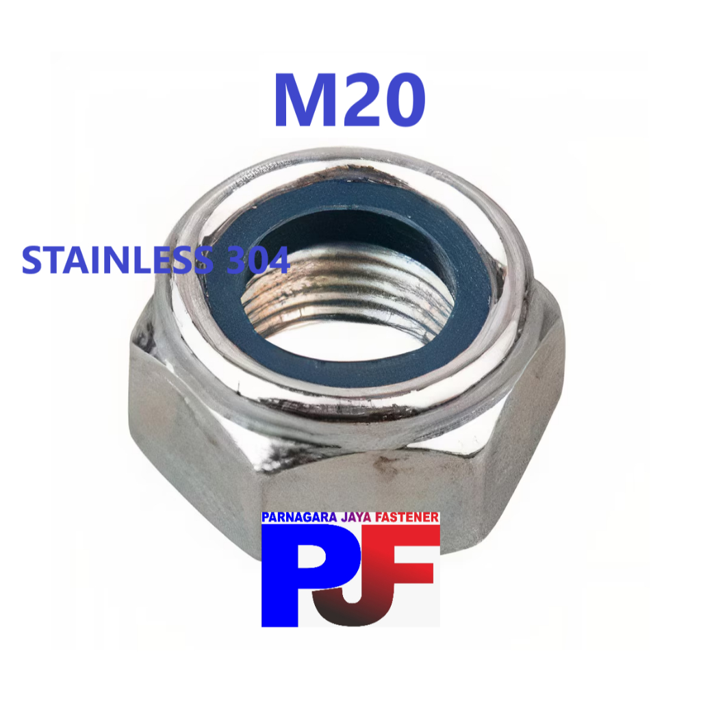 Mur Nylon M20 x 2.50 Kunci 30 MM Stainless 304 / Lock Nut - Nylon Nut