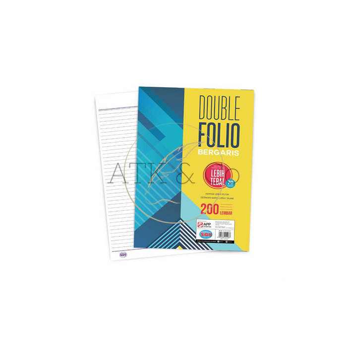 Kertas Double Folio Bergaris SIDU - Kertas Sinar Dunia Garis F4 Isi 200 Lembar