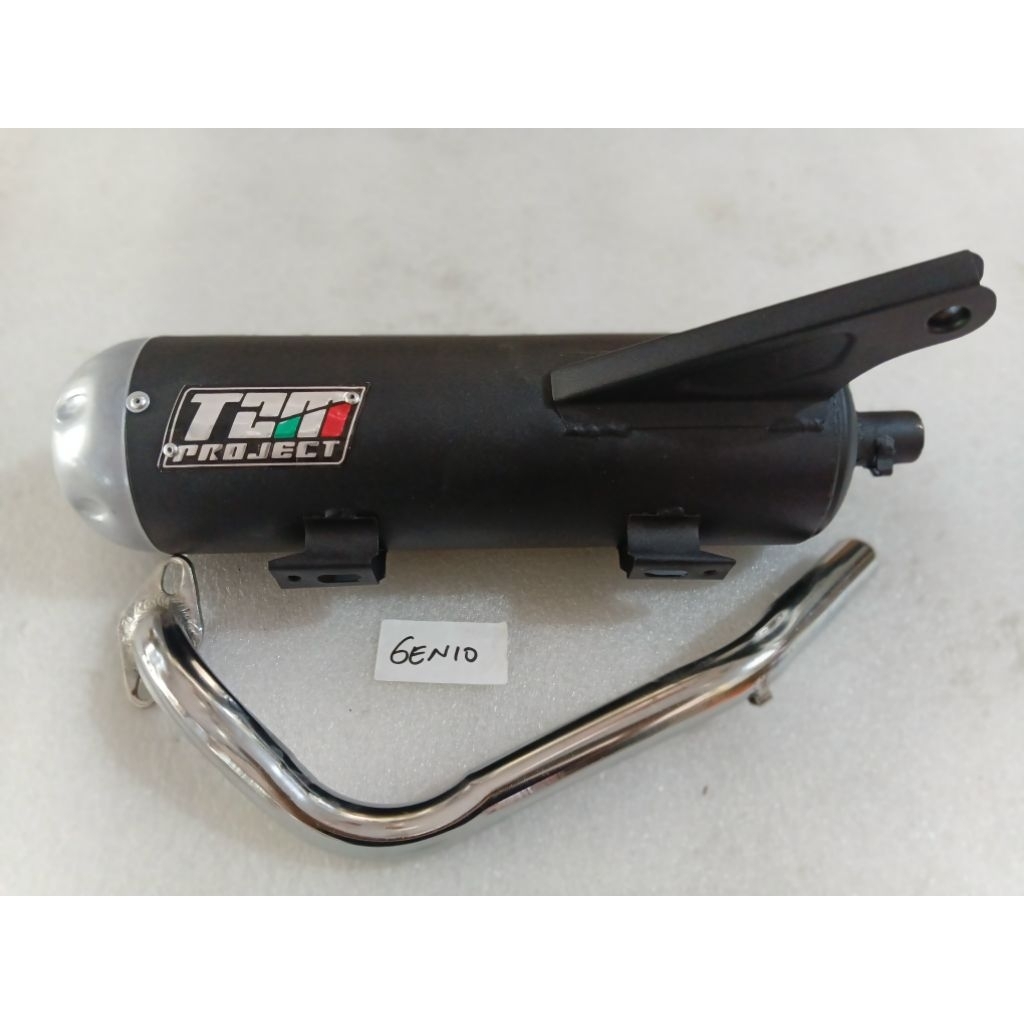 Knalpot Standar Racing TZM Project Genio, Black/Hitam