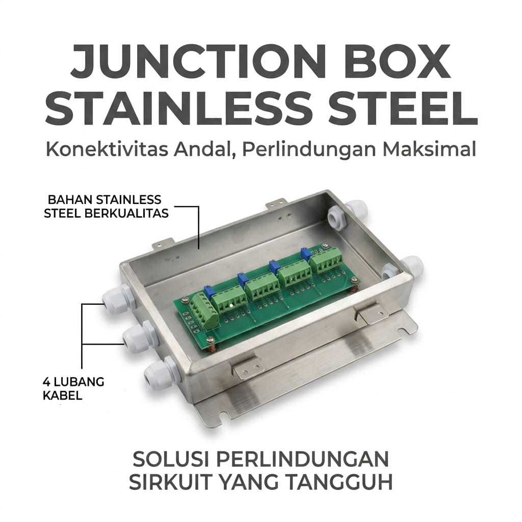 Junction Box 4 Hole Stainless Steel