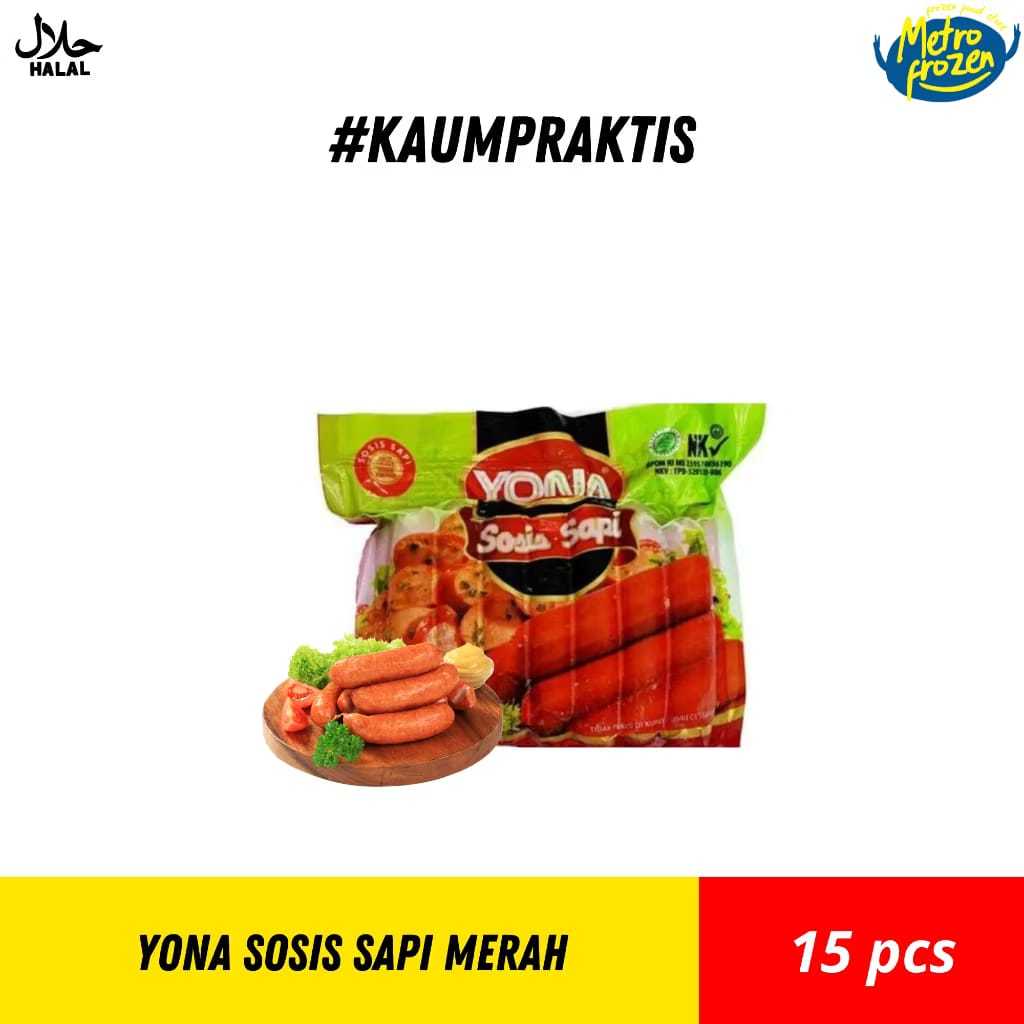 YONA Sosis Sapi Merah 15s //sosis sapi bakar //sosis sapi merah