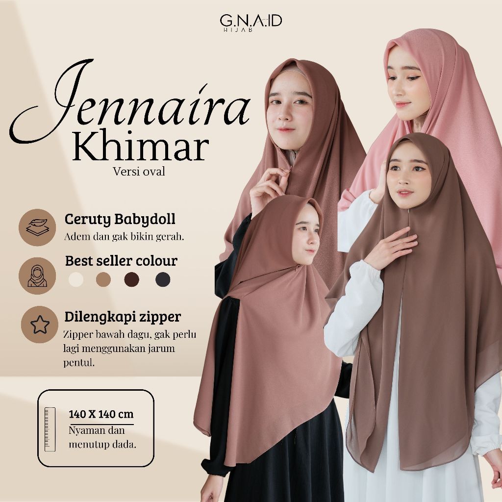 G.N.A.ID - Jennaira Khimar Zipper Curve