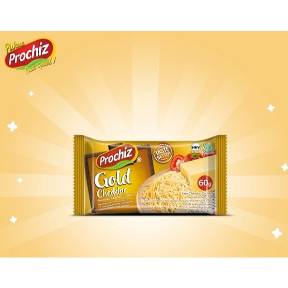 Prochiz Keju Gold Cheddar 60 Gram Mudah Di Parut / Prochiz Gold MINI 60gr