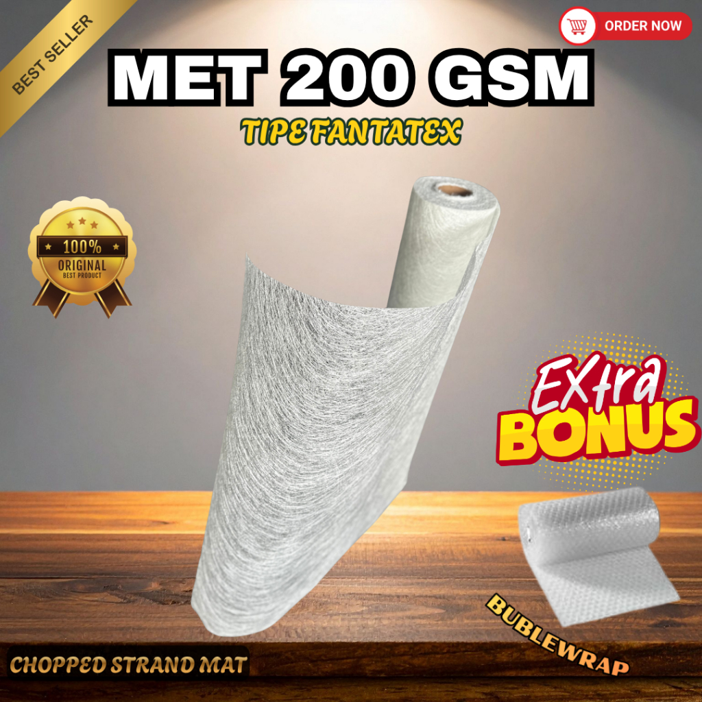 Met 200, Serat Fiber, Serabut Fiberglass, Serabut Kaca Fiberglass