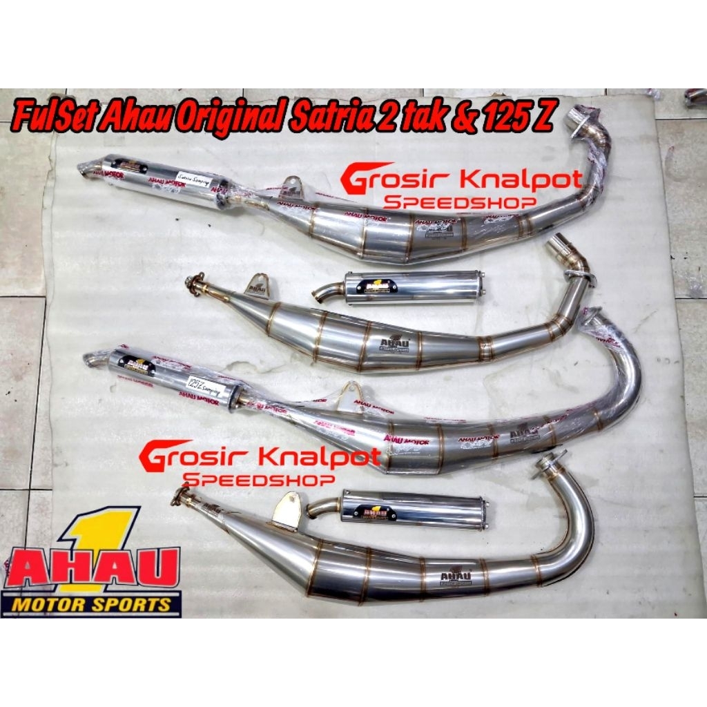 Knalpot AHAU Ahau 1 AHAU ONE Satria 2 Tak Hiu Lumba Samping Standar Racing Stainlis Original Ahau On