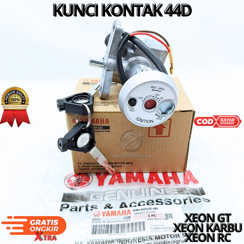 Kunci Kontak 44D Konci Motor Xeon GT Xeon Karbu Xeon RC Key Set + Tutup Jok Kualitas Original