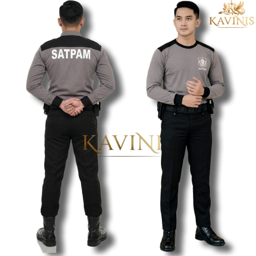 Kaos Satpam coklat panjang Kaos Satpam coklat Polos