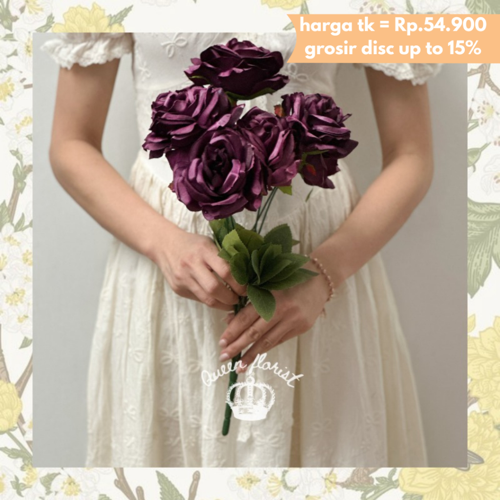 [TERLENGKAP] ROSE HOLLAND X7 MAWAR X9 BUNGA PALSU MAWAR HOLLAND PREMIUM ARTIFICIAL FLOWER BUNGA HIAS