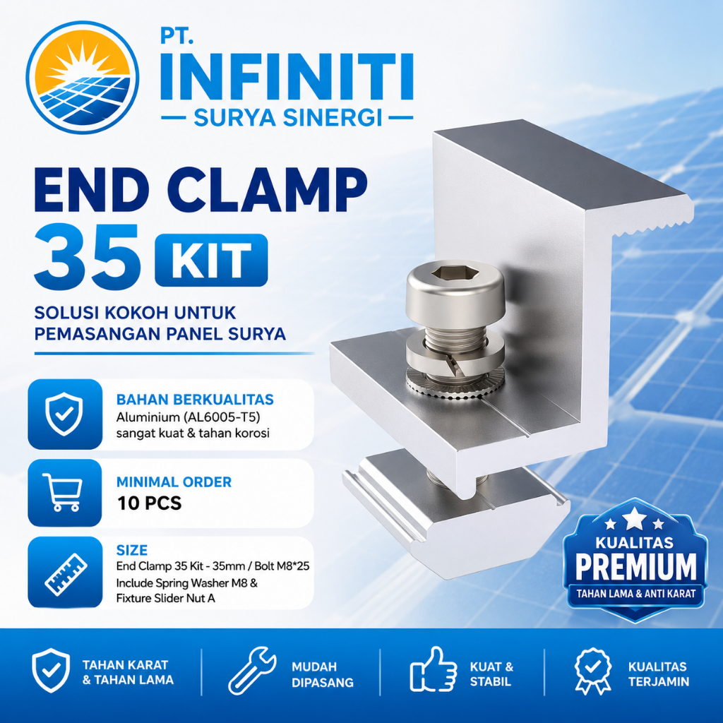 End Clamp Kit / Panel Surya - End Clamp Kit / Panel Surya