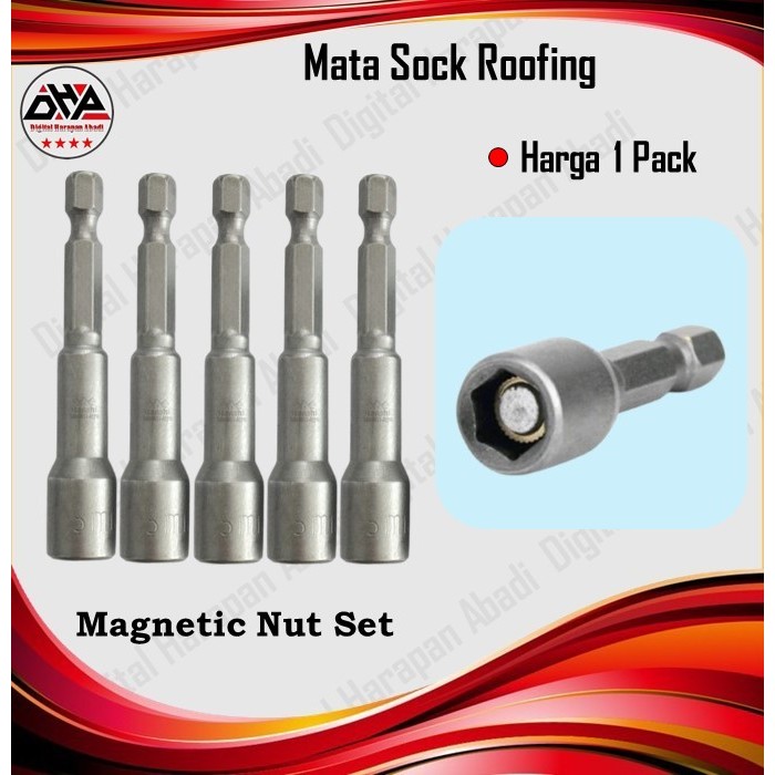 DHA Mata Sock Roofing isi 5 pcs | Mata Bor Baja Ringan 8mm x 6,5cm | Mata Bor Baut | Mata Bor
