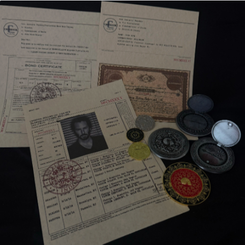 John Wick Inspired Blood Oath Marker Adjudicator Koin Emas Perak Set Prop Cosplay Baru