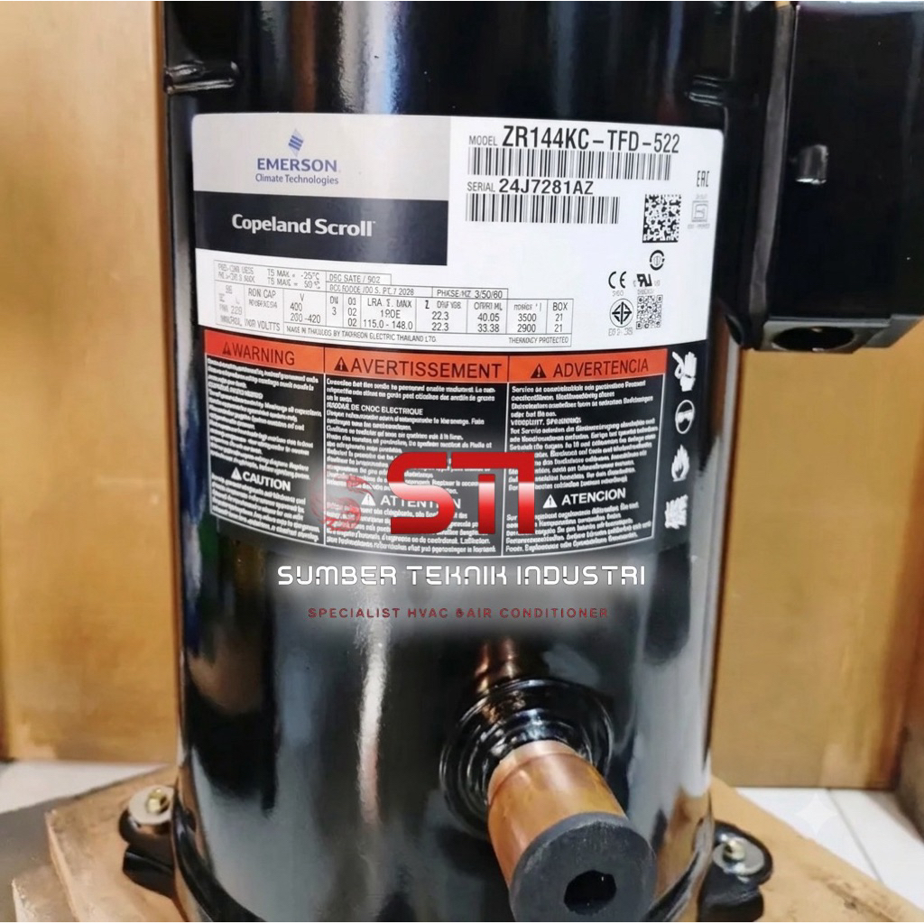 Compressor Copeland Scroll ZR144 / ZR144KC / Kompresor ZR144KC-TFD-522 12,5PK R22