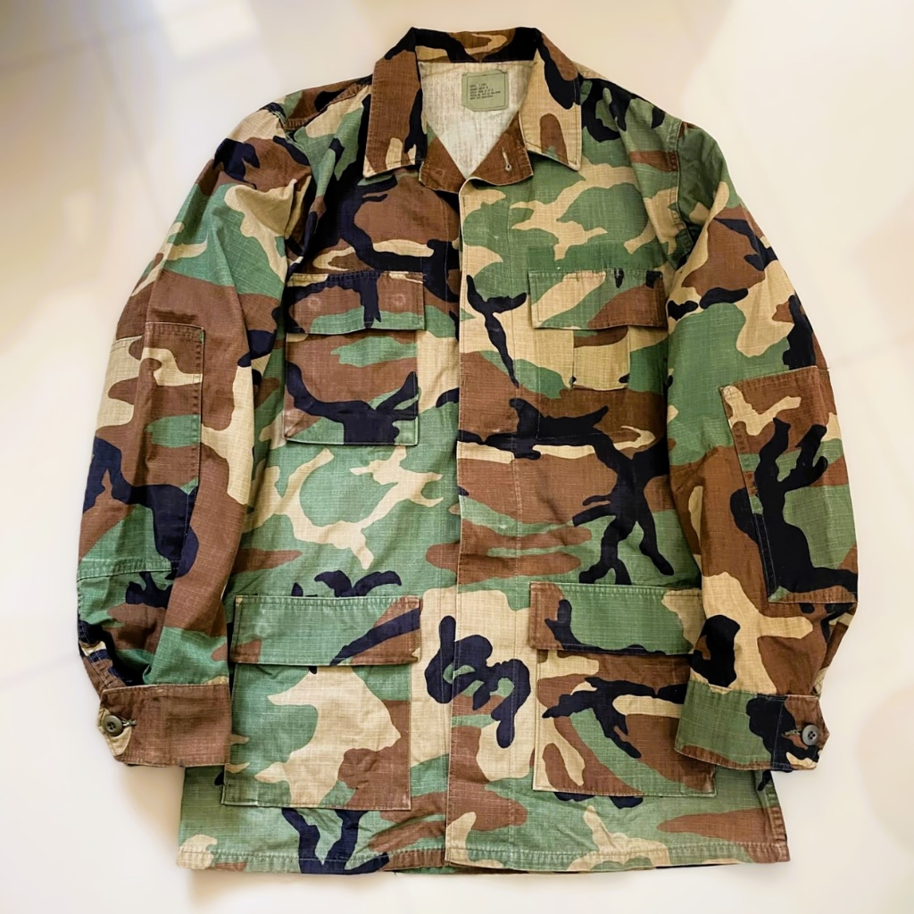 BDU Woodland Camo Ripstop Original US Army Hot Weather Combat Jacket | Vintage Military