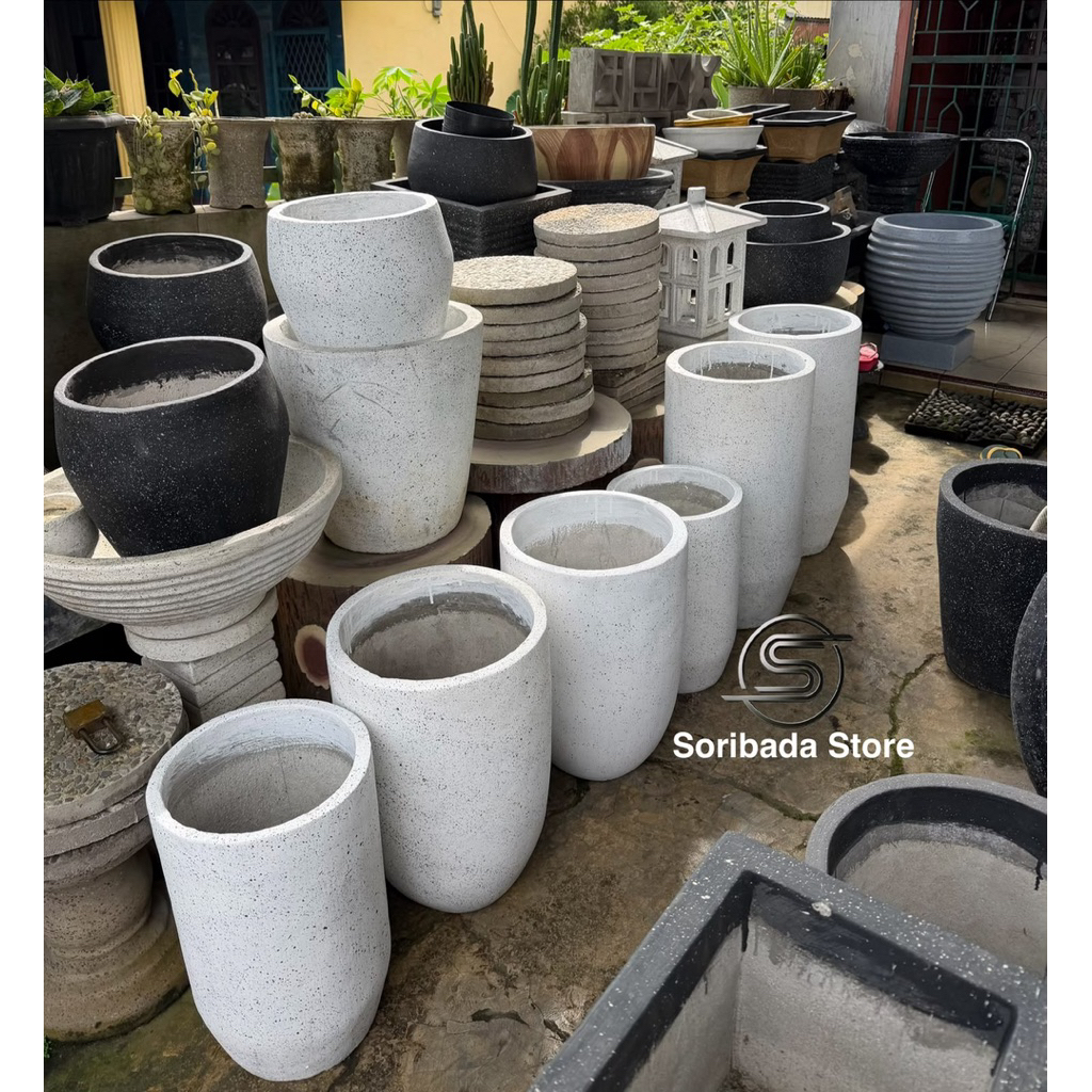 Pot Bunga 3in1 | Pot Bunga Batu | Pot Bunga Set | Pot Bunga Murah | Pot Bunga Unik | Pot Bunga | Pot