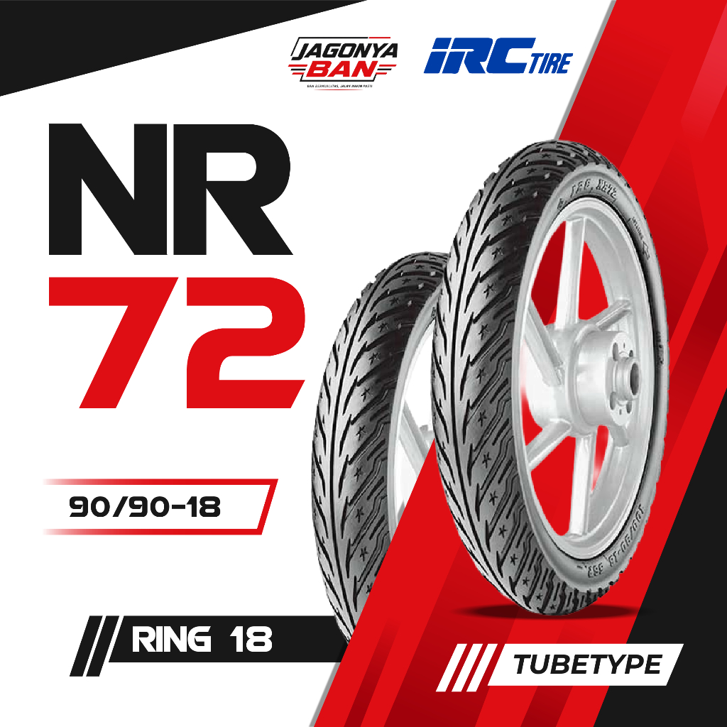Ban matic IRC NR72 90/90-18 Ring 18 NR-72 Tubetype Scorpio Tiger MegaPro GL Pro Thunder 125