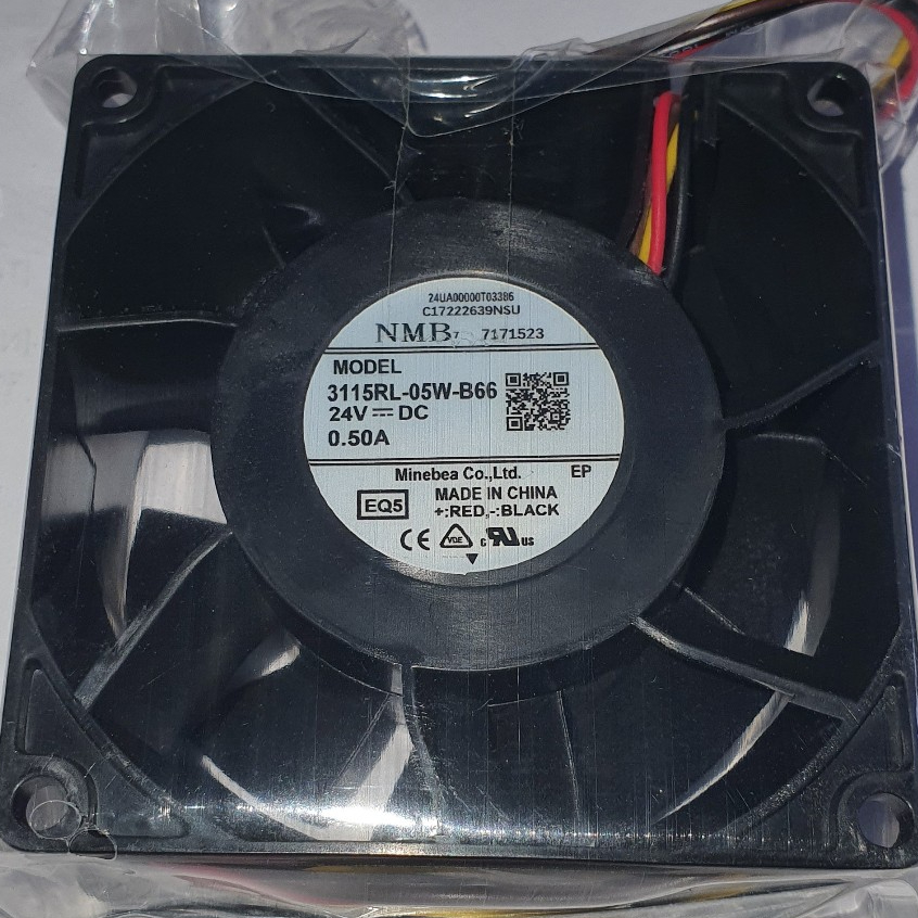 Kipas NMB 3115RL-05W-B66 DC 24V 8cm 8038 3-Pin Server Fan