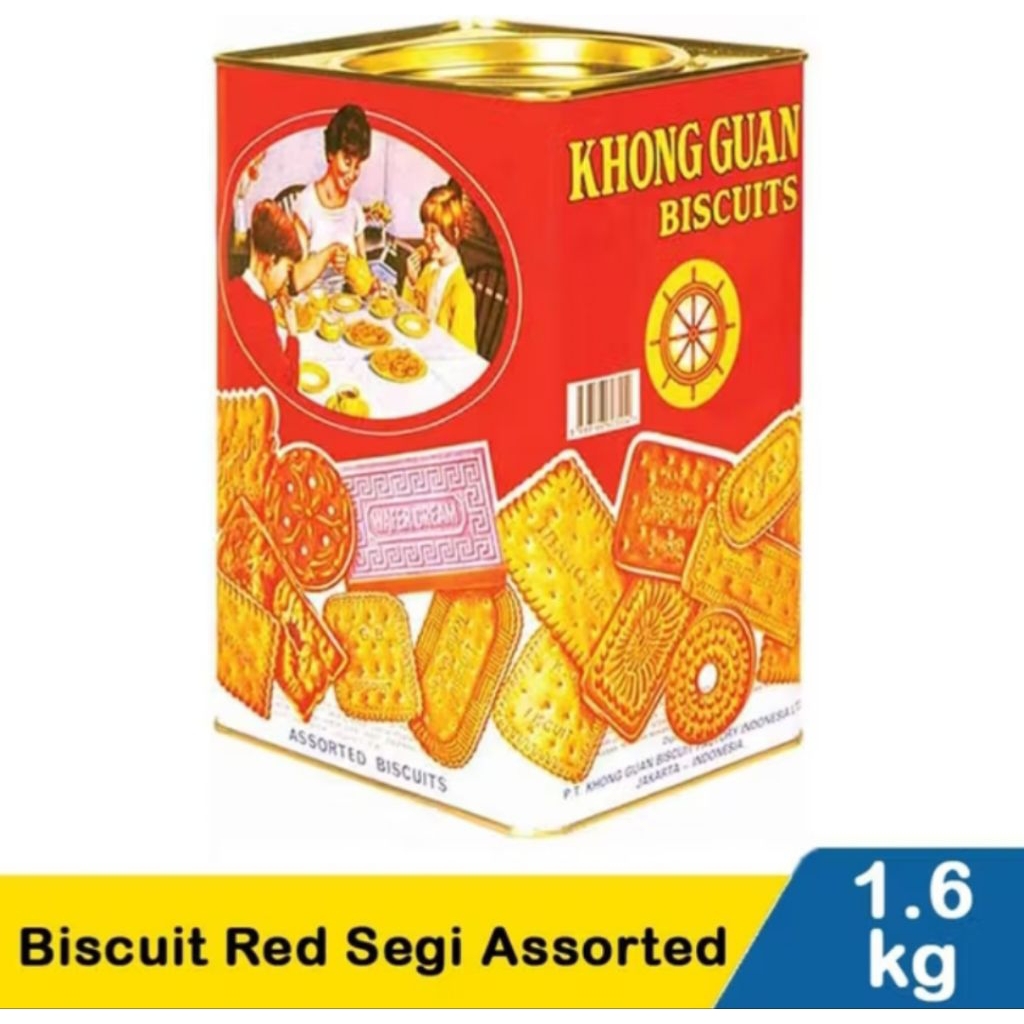 Roti Khong Guan Besar 1.6Kg - Harga Per Kaleng