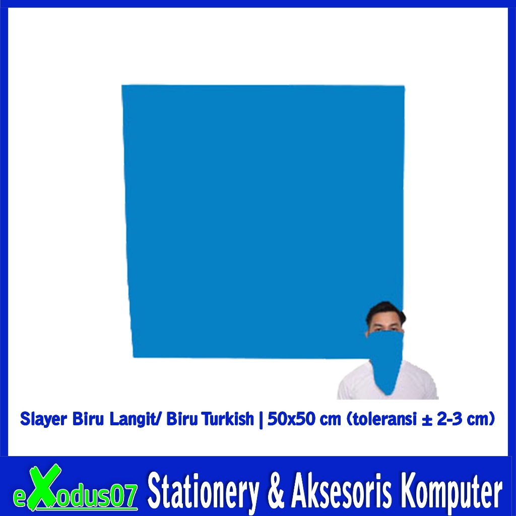 SLAYER POLOS BIRU LANGIT / BIRU TURKISH UK. 50X50 CM