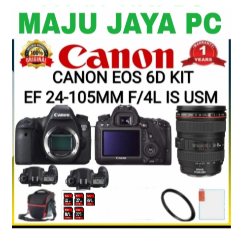 CANON EOS 6D KIT 24-105MM F/4L IS USM Wifi / KAMERA CANON 6D BARU