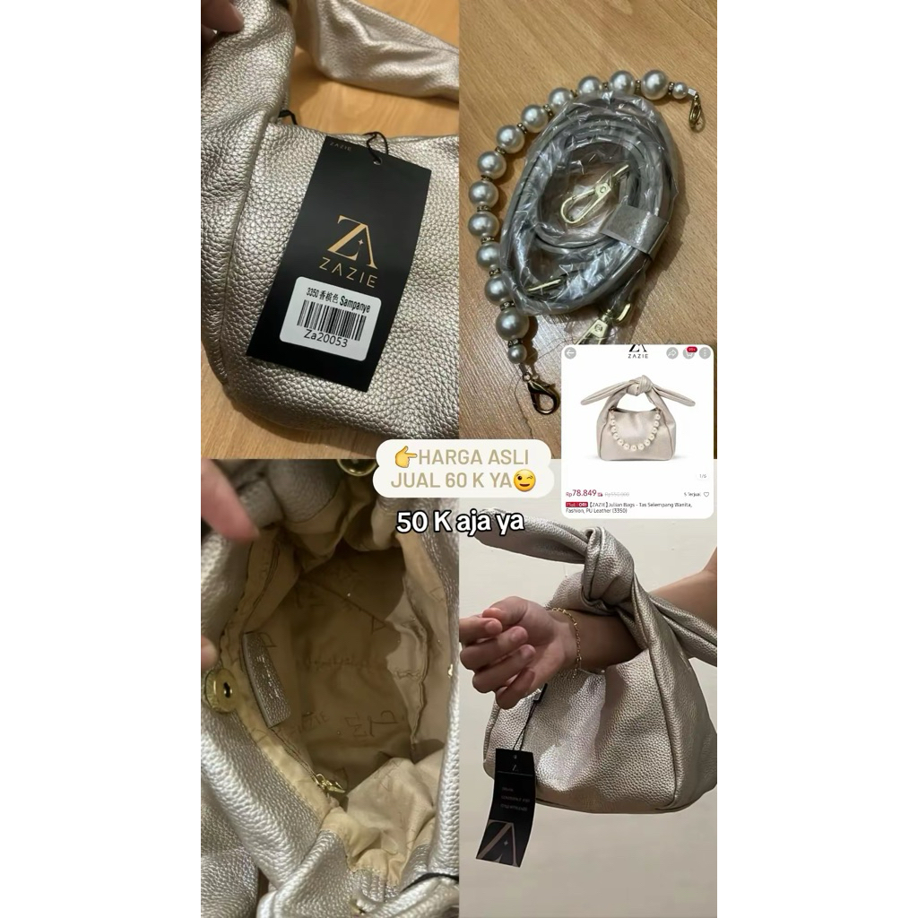 Tas kondangan handbag Zazie mutiara