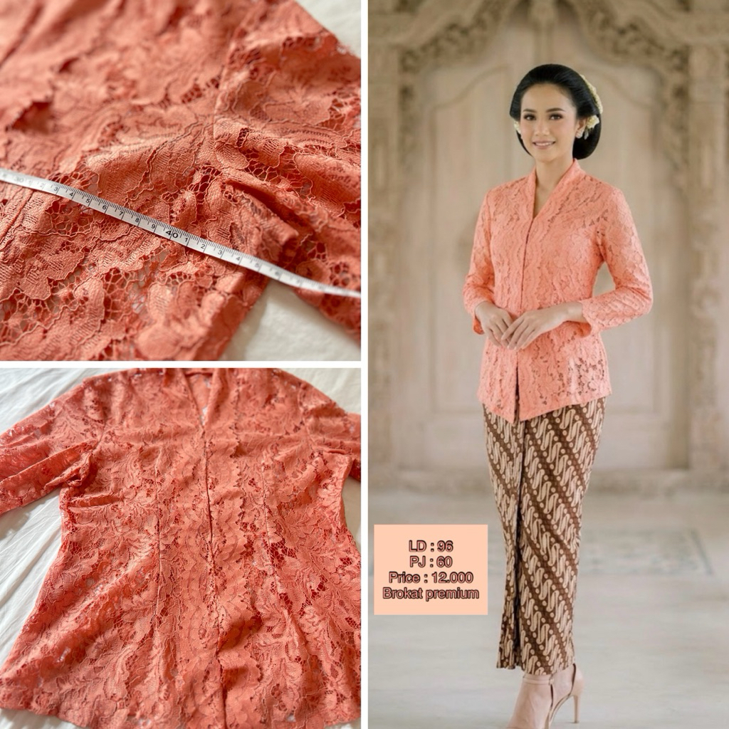 PL  KEBAYA BROKAT PINK SALEM LD 92cm