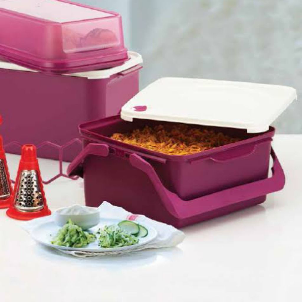 Square Treasure Keeper Tupperware || Square Kimchi Keeper W Handle Tupperware