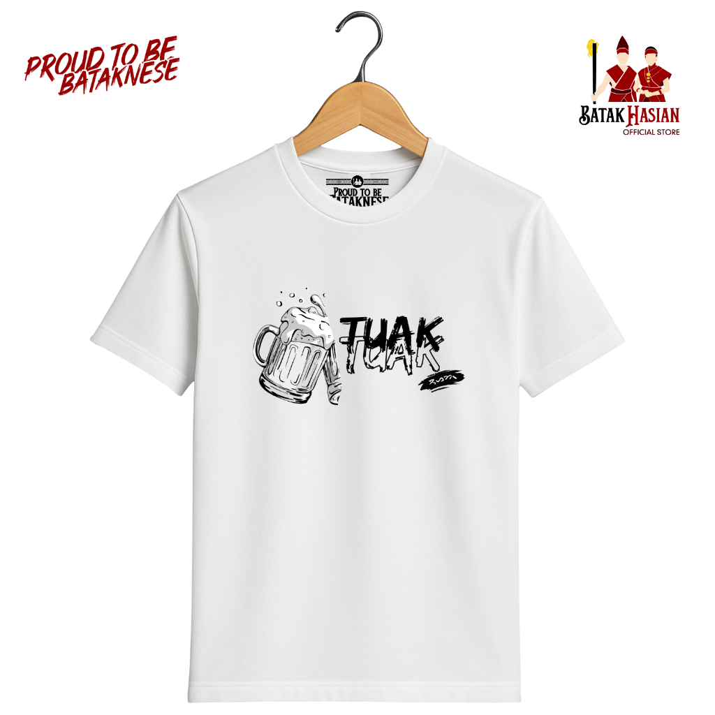 TUAK - Kaos Batak  - Katun premium 100% - BIOWASH (Tidak berbulu) - Sangat Nyaman -  Batak Hasian Of