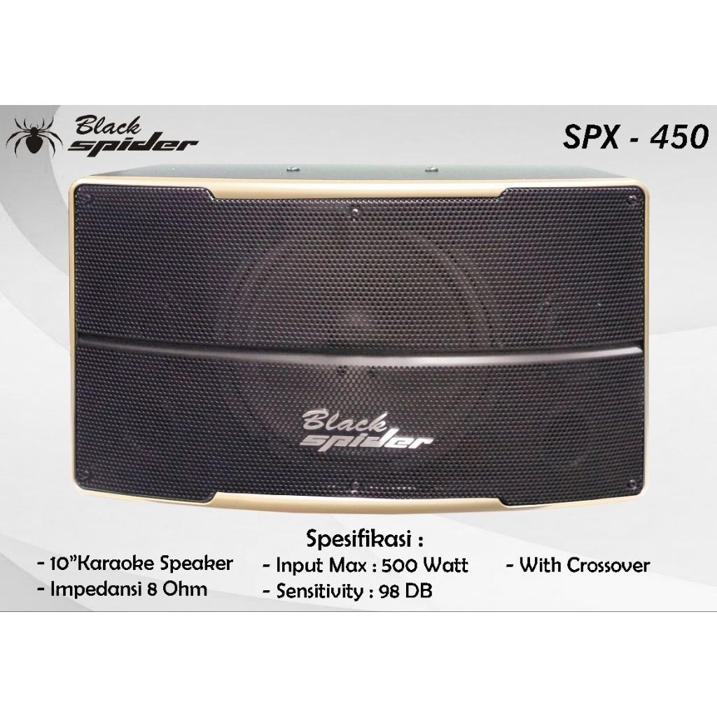 Speaker Karaoke 10" (10 inchi) Baru - Black Spider BS SPX 450 - Original