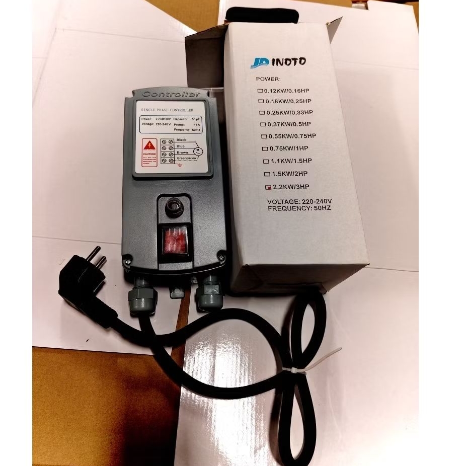 control box pompa Sibel 0.25 HP, 0.33 HP, 0.5 HP, 0.75 HP, 1 HP INOTO (biru) model panjang