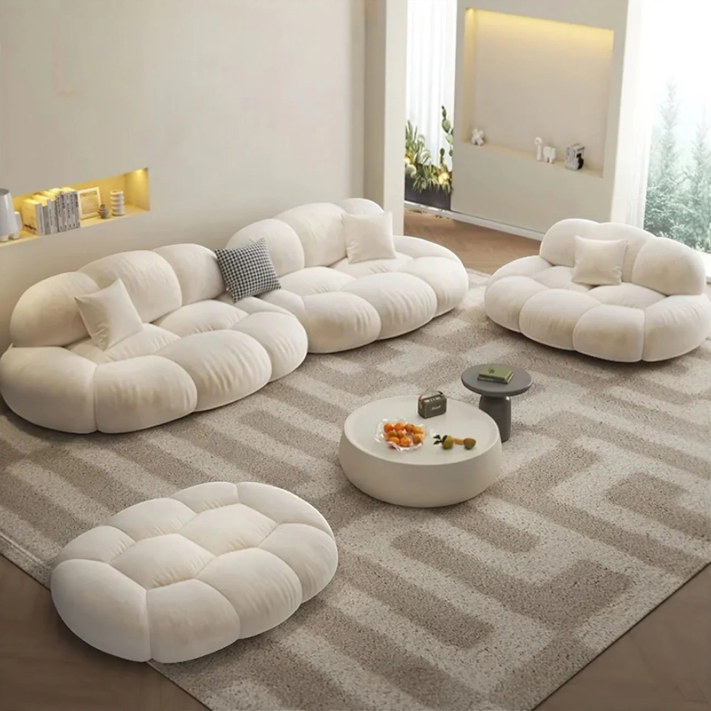 Sofa Minimalis Depan Ruang TV | Sofa Santai Modern Luxury | Kursi Sofa Tiphaine Premium Bahan