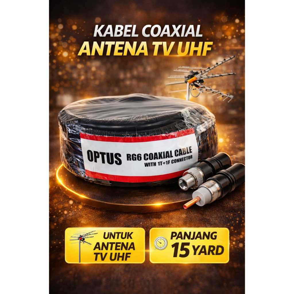 KABEL ANTENA TV UHF  + CONNECTOR TV