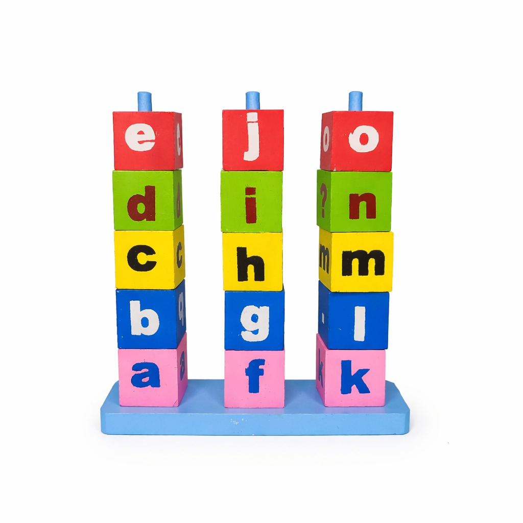 Balok Susun Huruf Kayu Edukatif Anak | Mainan Edukasi PAUD TK