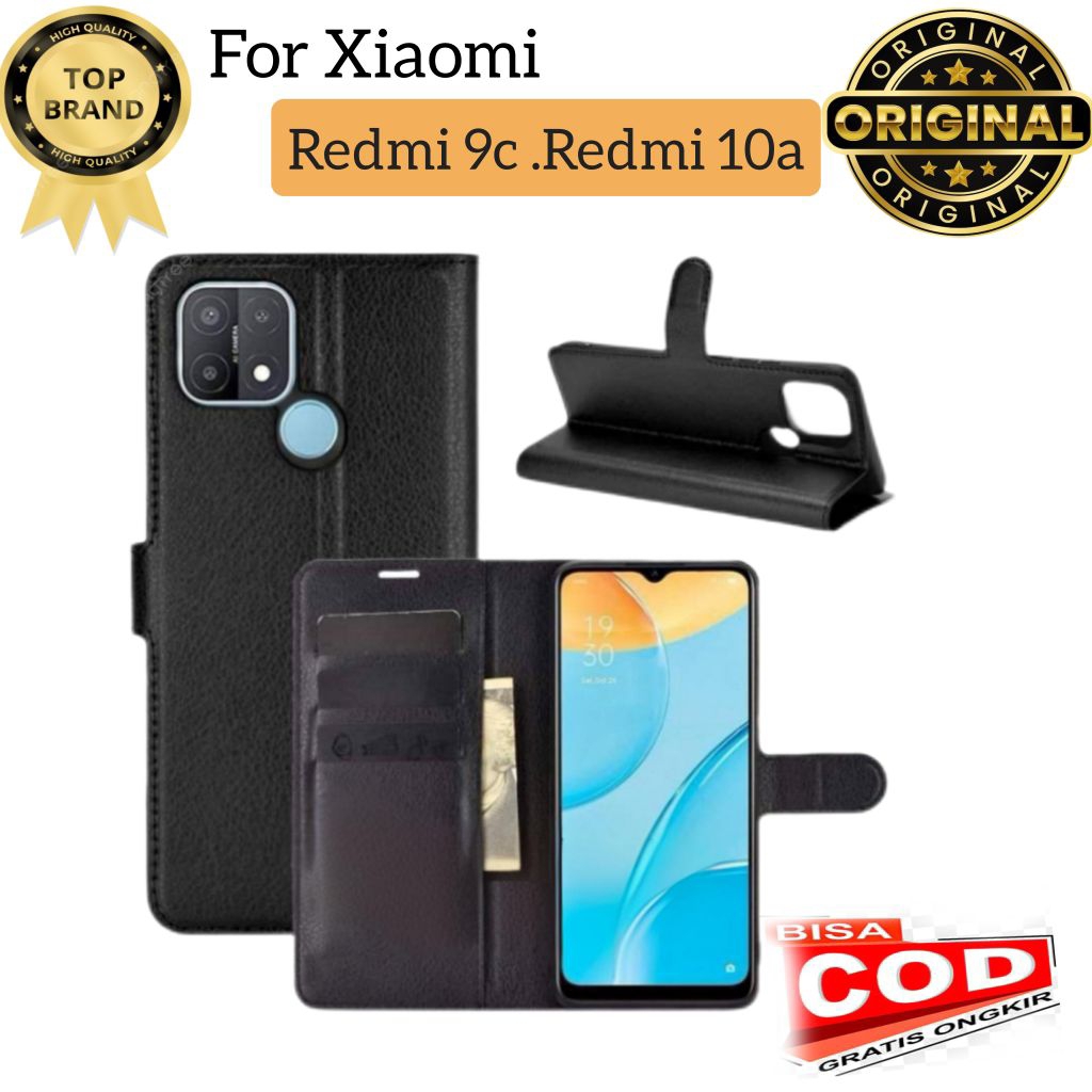 Case Dompet Xioami Redmi 9 Redmi 9a Redmi 9c Redmi 9T Redmi 10a Case Dompet Leather wallet Cover kul