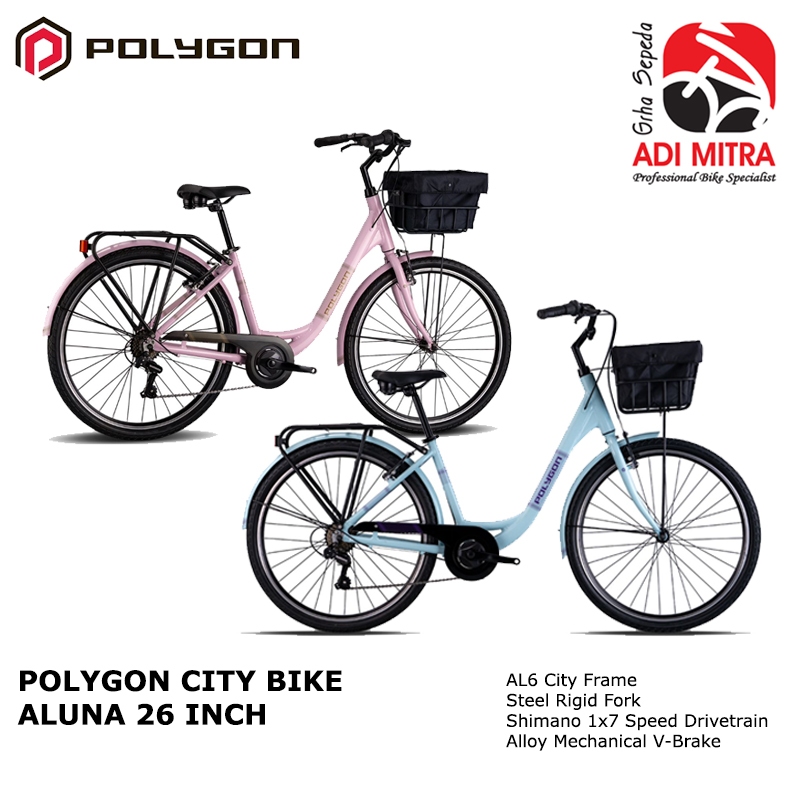 Sepeda Polygon Aluna [26 inch] Sepeda Keranjang City Bike