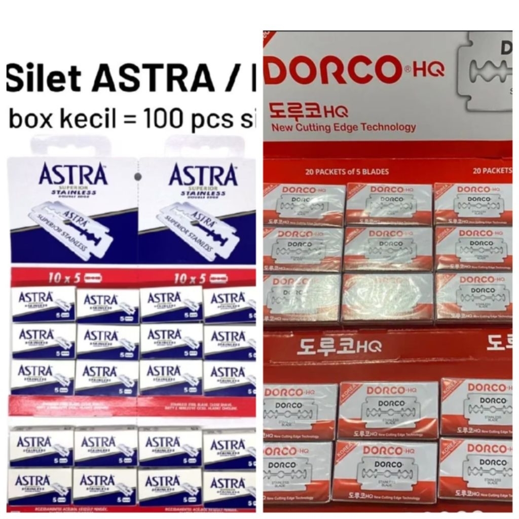 Silet astra superior original /  Dorco merah original silet dorco tajam original