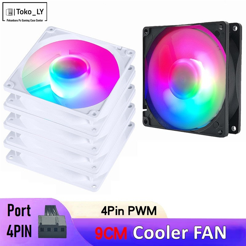 FAN CASING RGB 9CM/ FAN COOLER CASE GAMING PC 9CM - 4 PIN PWM