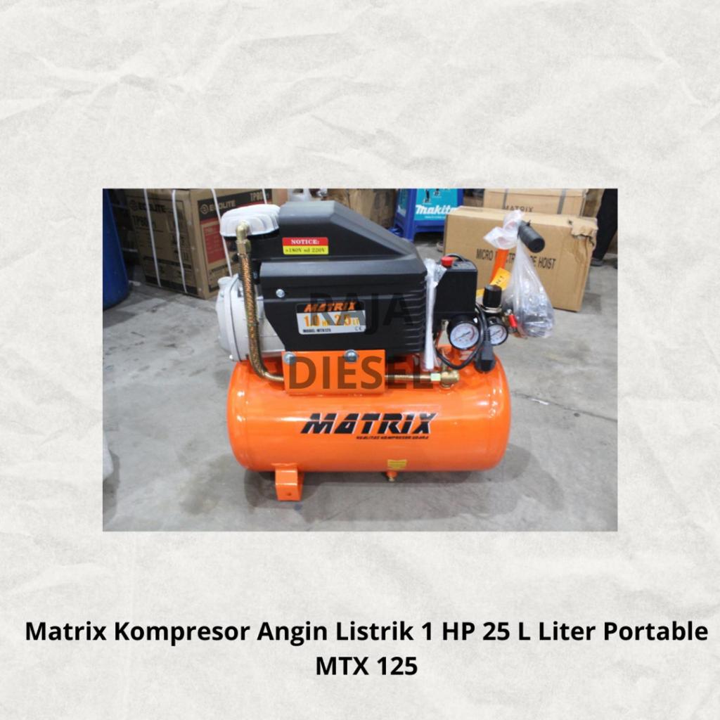 Mesin kompresor angin listrik 1 HP 25 L Matrix MTX125 MTX 125Mesin kompresor angin listrik 1 HP 25 L