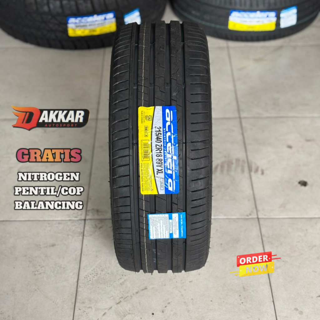 Ban Mobil Ring 18 ACCELERA IOTA EVT 215 40 R18 Tubeles Ban Tipis R18 Ukuran 215 40 18