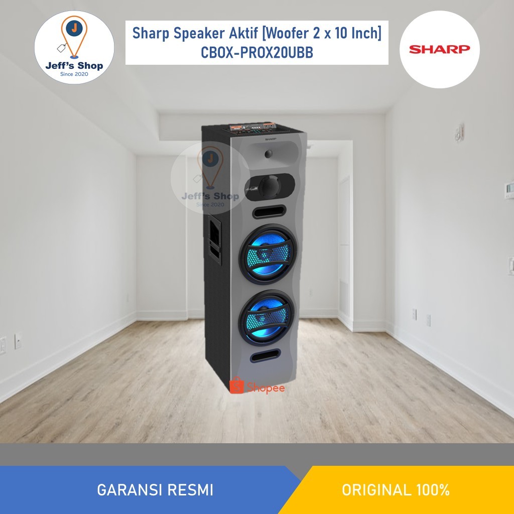 Sharp Speaker Aktif Pro - X Series [Woofer 2 x 10 Inch] CBOX-PROX20UBB