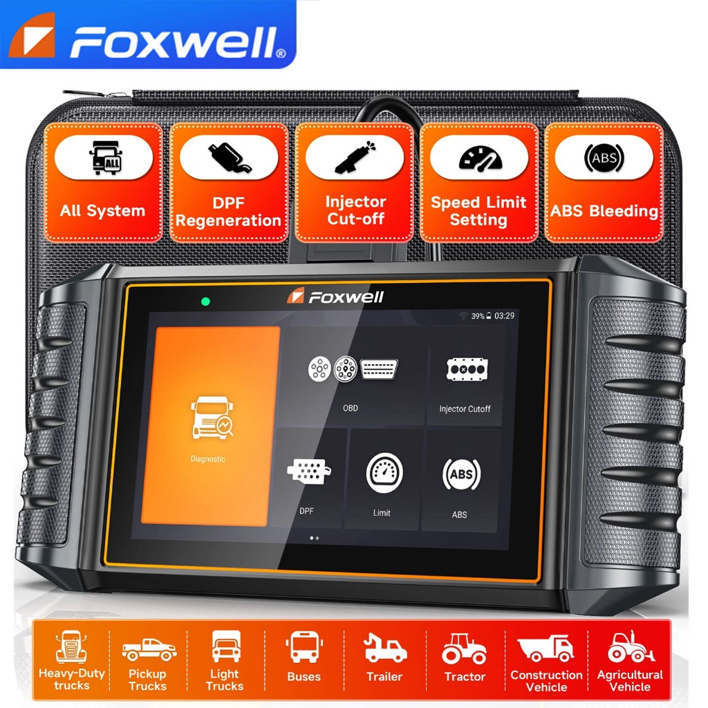 FOXWELL HD500 Skaner Truk Diesel OBDII OBD2 Scanner All System Car Heavty Truck Diesel Diagnostic Sc