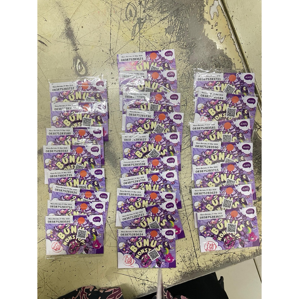 Kartu Perdana Axis 3 gb 2bulan siap pakai