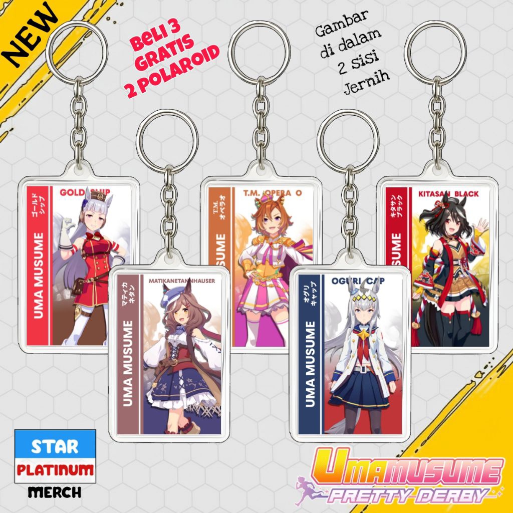 Gantungan Kunci Uma Musume - Keychain Uma Musume Pretty Derby - Ganci Anime - Gantungan Kunci Matika