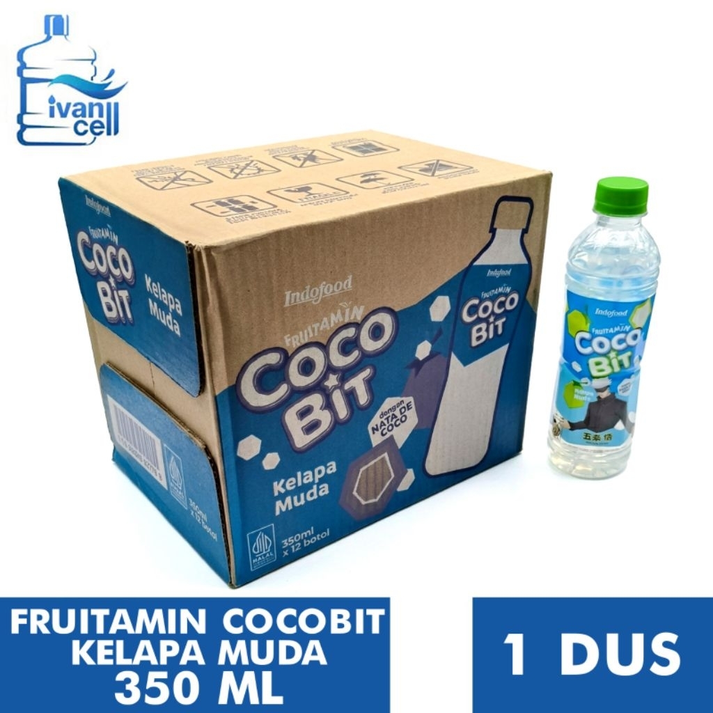 [INSTANT]  (1 DUS) FRUITAMIN COCOBIT KELAPA MUDA 350 ML isi (12 BOTOL) - ORIGINAL 100%