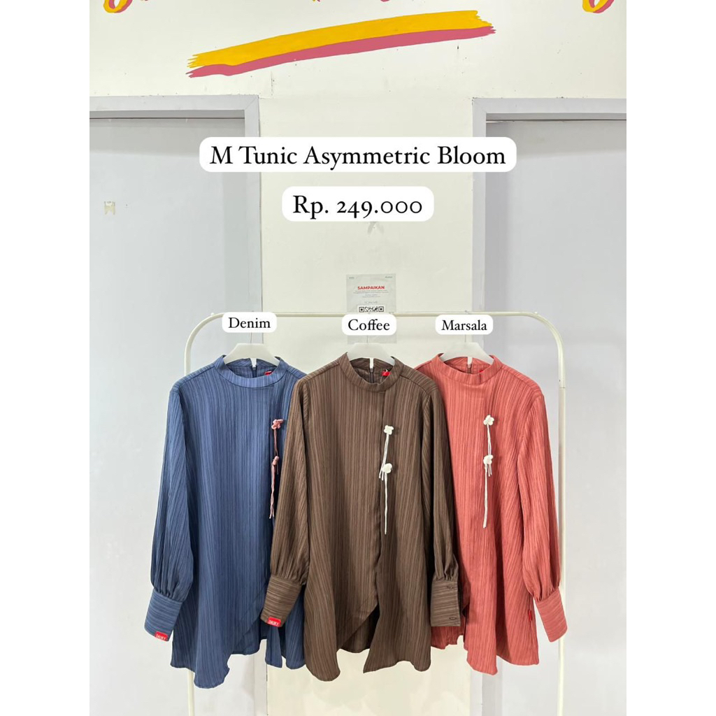 M tunic Asymmetric bloom dauky tunik dauky