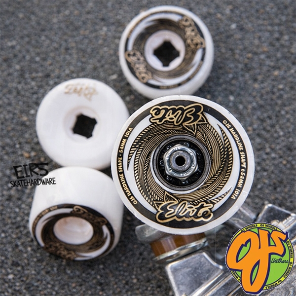 OJ WHEELS 53mm Elite White Gold Hardline 101a Skateboard Wheels