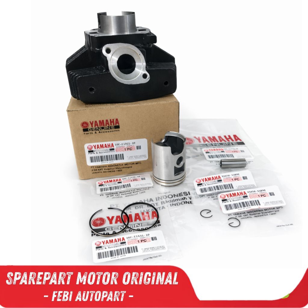 COD Cylinder Block blok seker Seher + piston kit Set Yamaha Alfa Original JAPAN ASLI-RPMSEMARANG - F